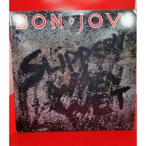 Bon Jovi Slippery When Wet 1986 W/ Hype Sticker Shrink Vinyl Record LP Album